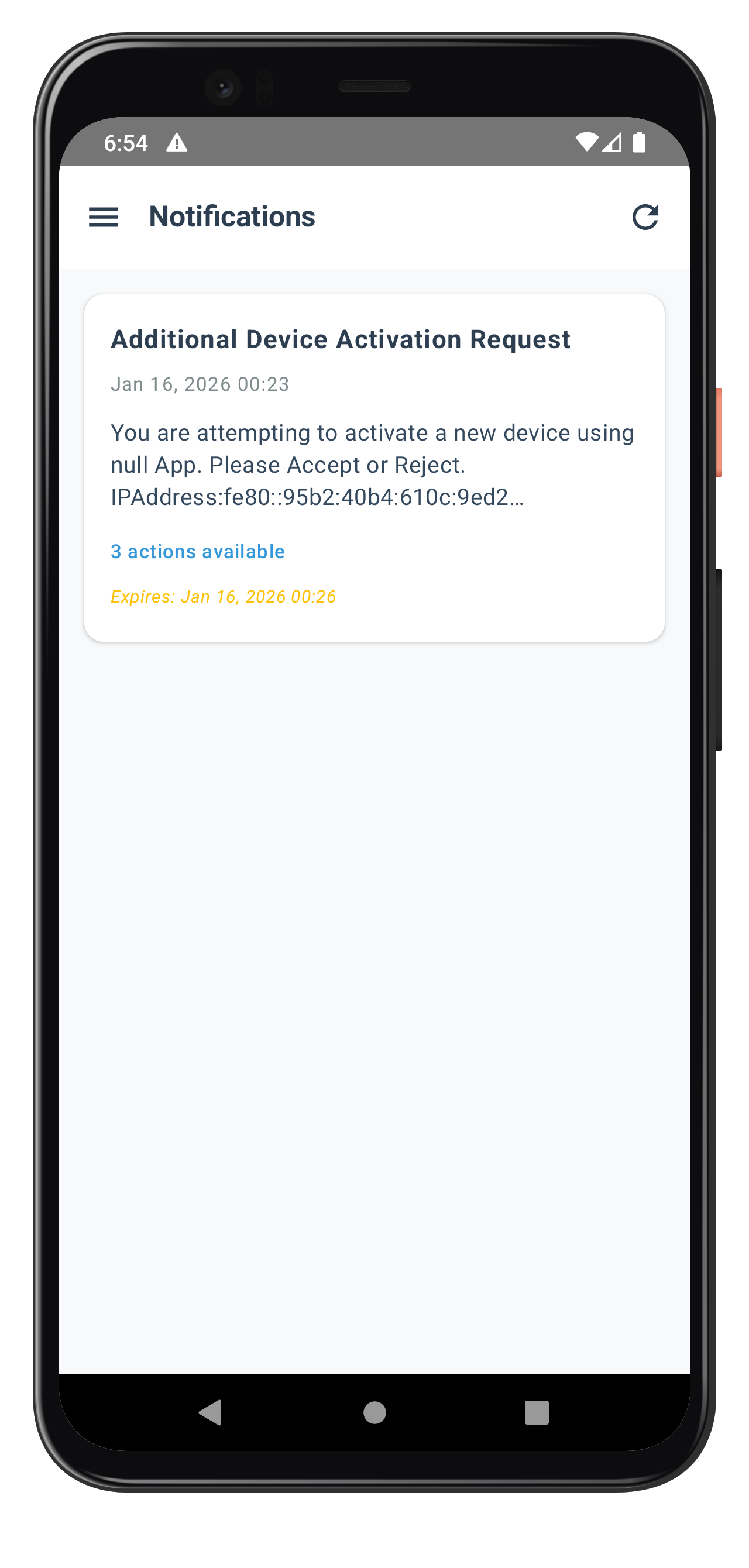 Get Notifications Screen