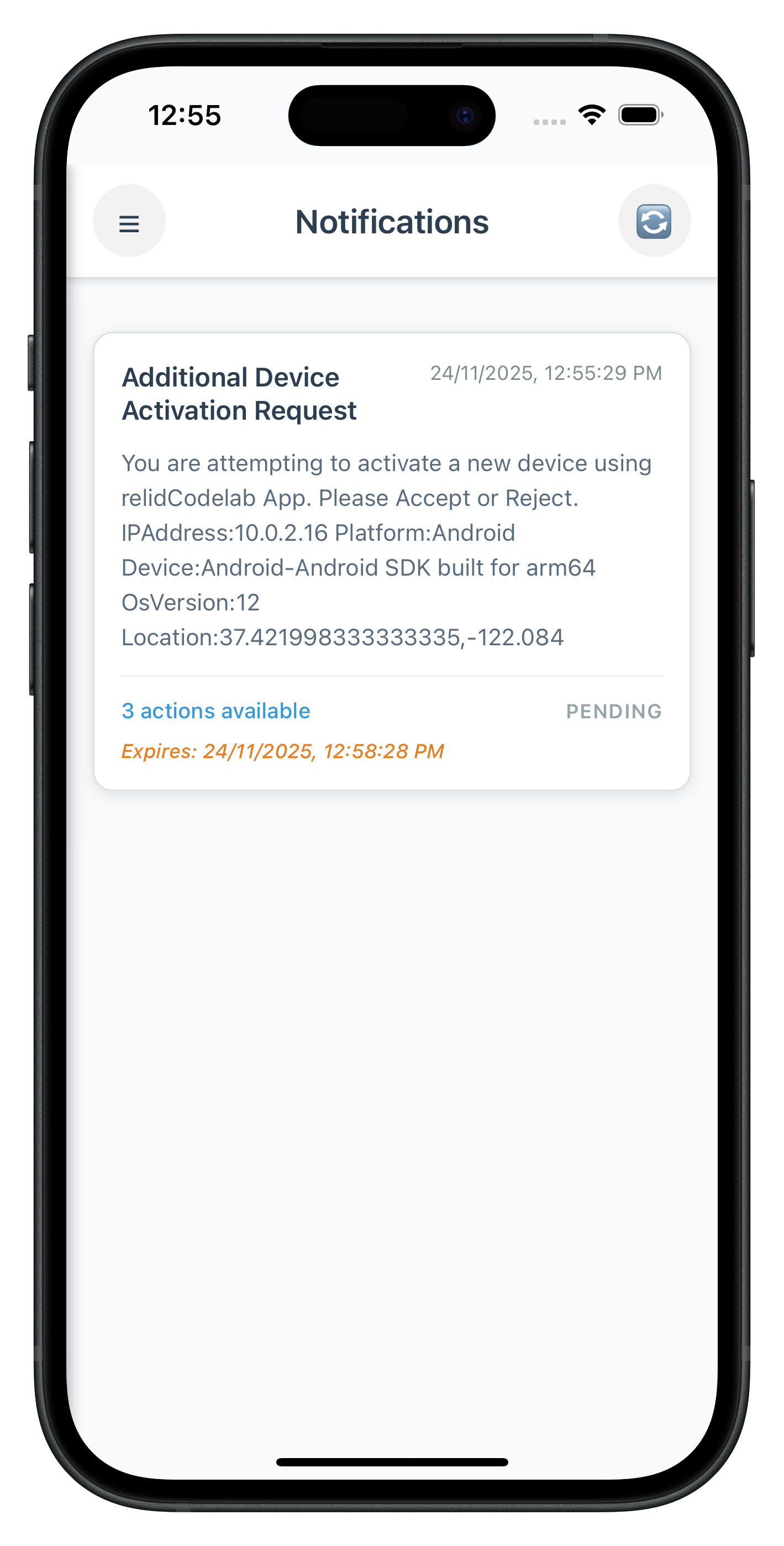 Get Notifictions Screen