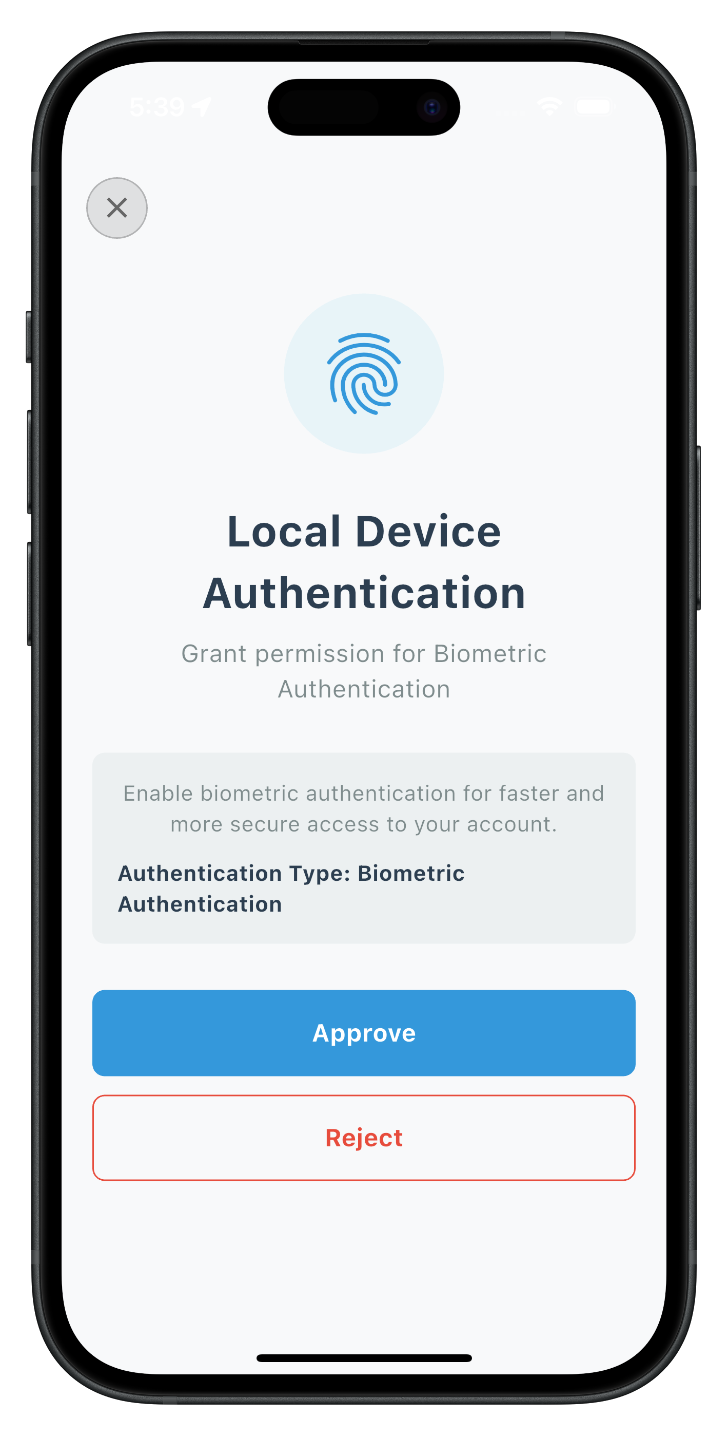 User LDA Consent Screen