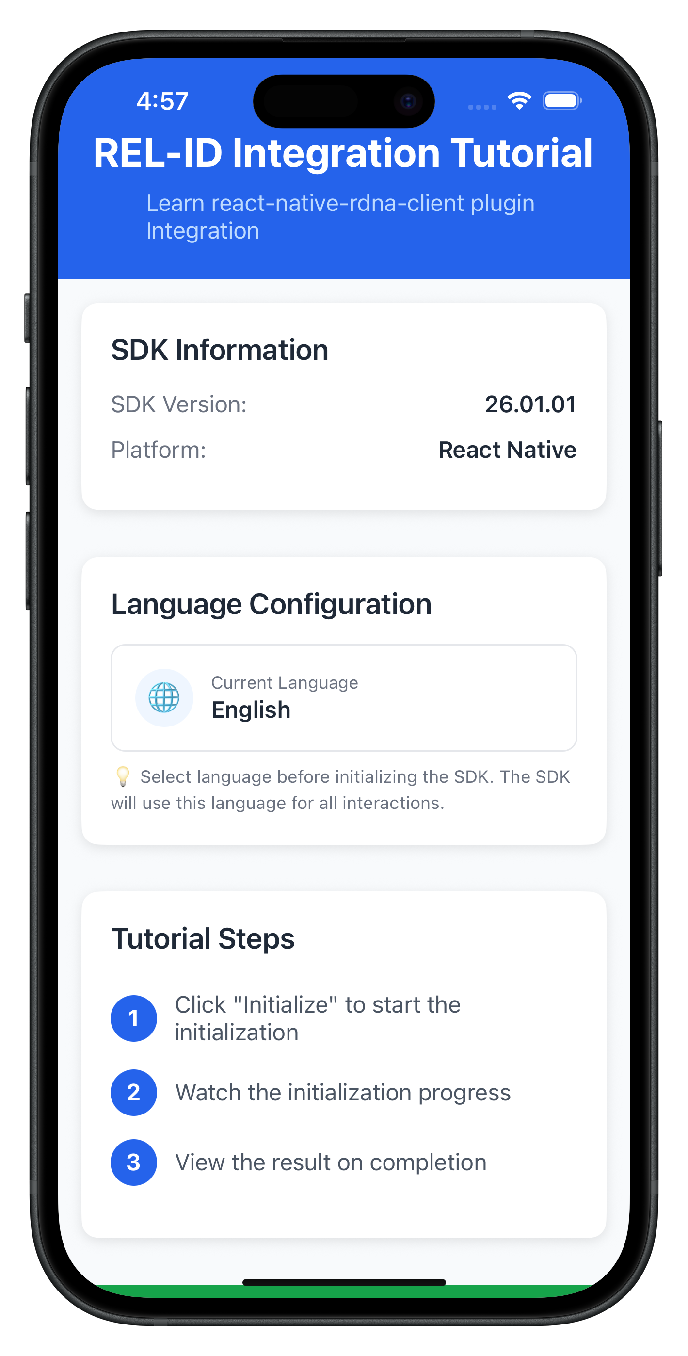 initialize with initOptions
