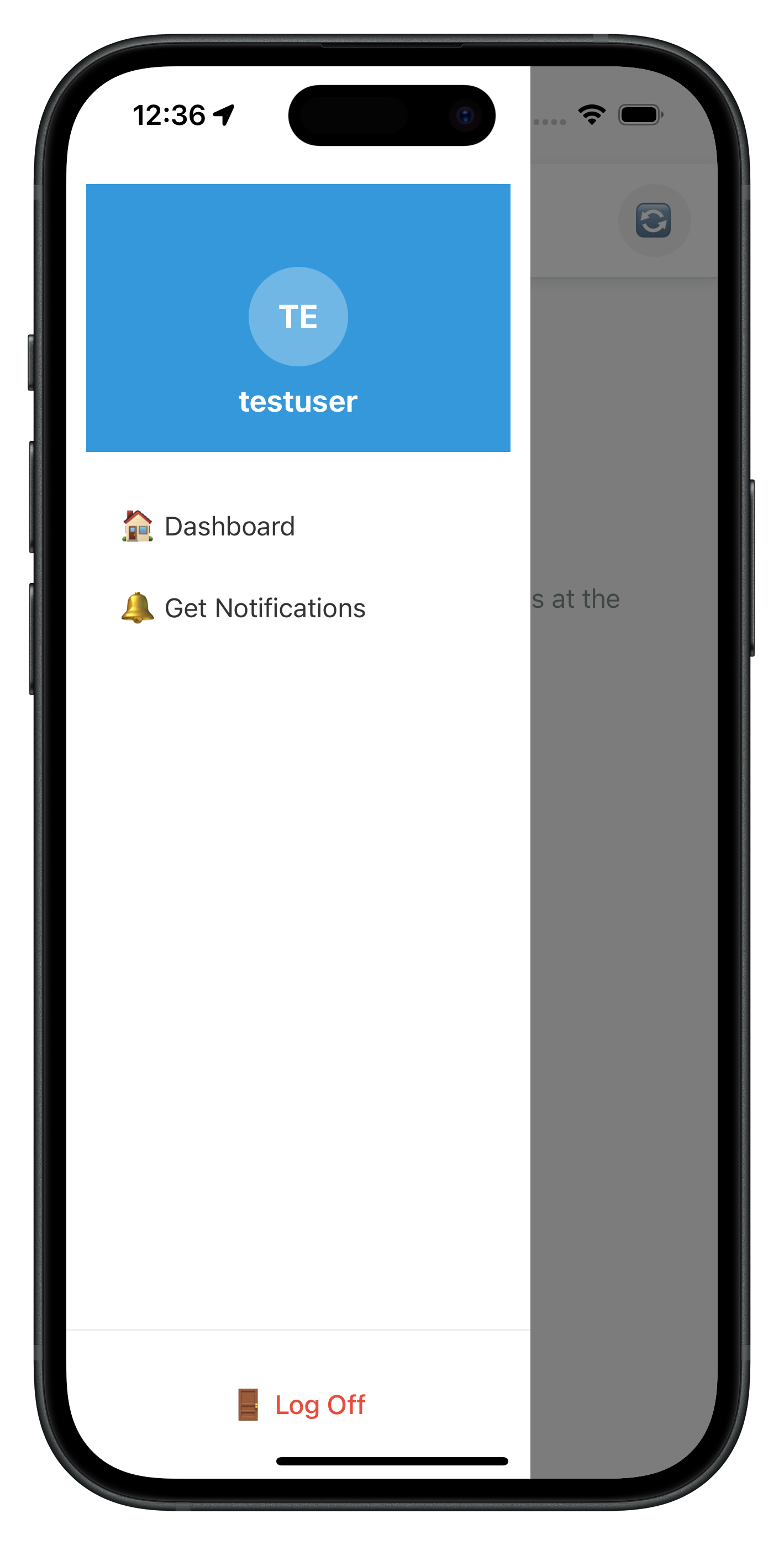 Get Notifications Dashboard Menu
