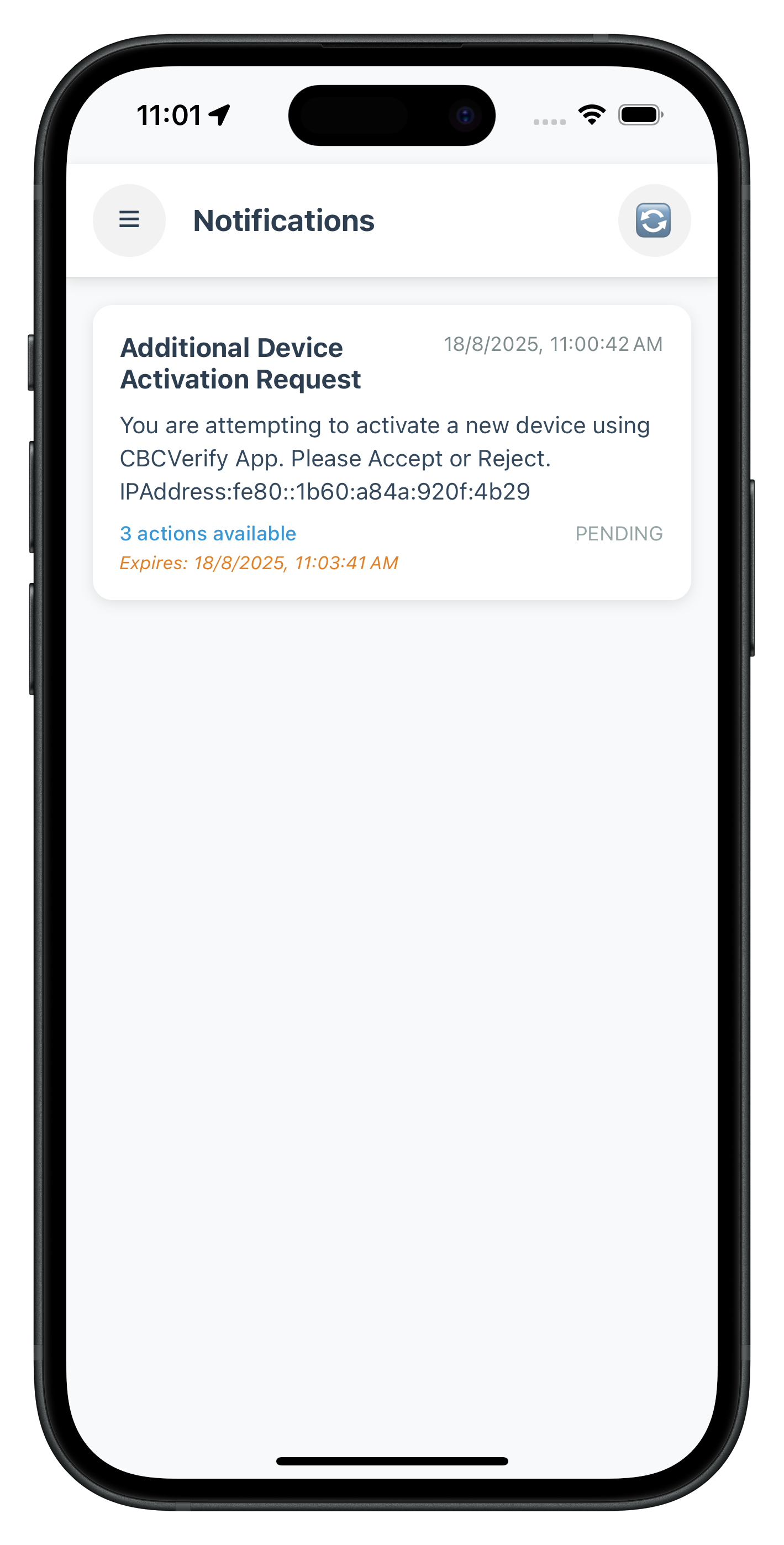 Get Notifictions Screen